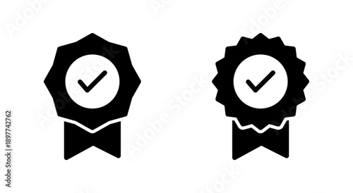 Approved icon symbol for apps and websites. Certified Medal Icon
