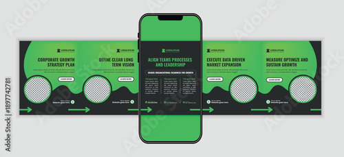 Corporate Business Growth Strategy Social Media Carousel Post Design Template