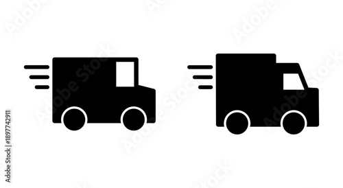 Delivery truck icon symbol for apps and websites. Delivery truck sign and symbol. Shipping fast delivery icon