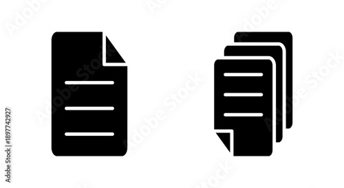 Document icon symbol for apps and websites. edit document. Paper sign and symbol. File Icon