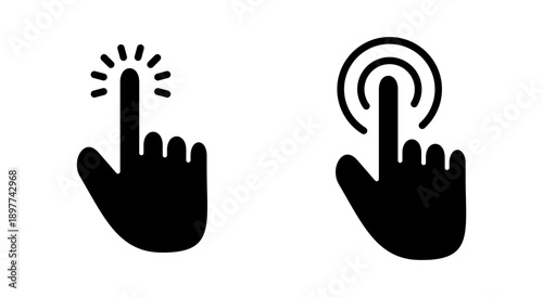 Hand cursor icon symbol for apps and websites. cursor sign and symbol. hand cursor icon clik