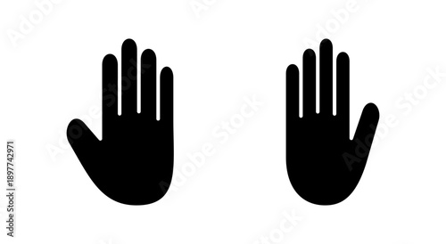 Hand icon symbol for apps and websites. hand sign and symbol. palm