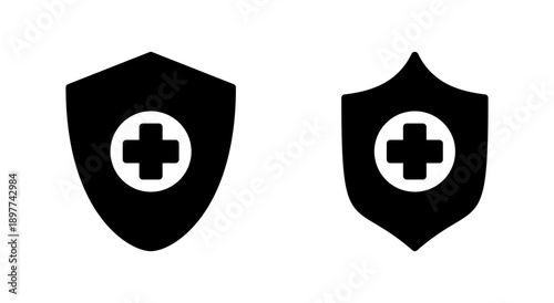 Health insurance icon symbol for apps and websites. Insurance health document sign and symbol