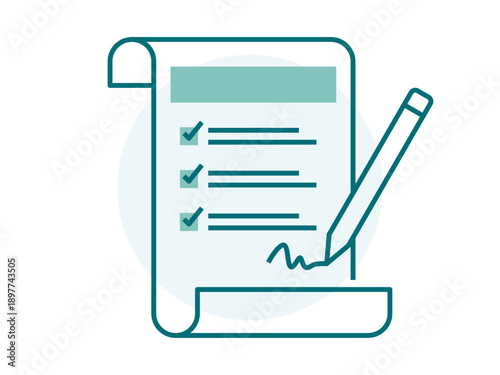 Employment contract icon. Office icon design. Simple filled and outline icon. Vector icon.