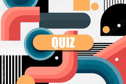 Vector banner. Megaphone with quiz speech bubble. Loudspeaker. Banner for business, marketing. Banner design vector illustration.