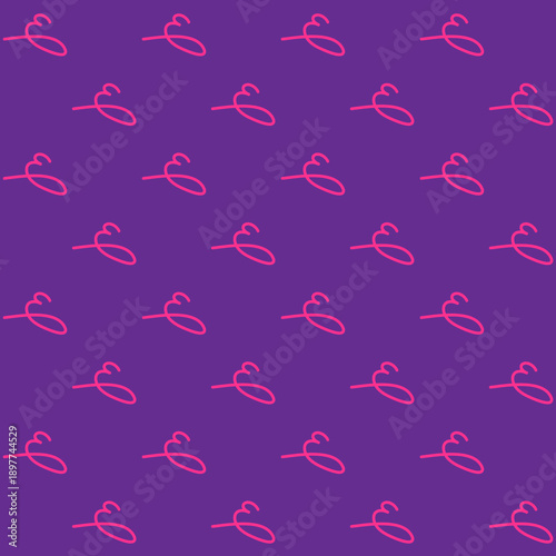 Cursive E Vector Seamless Pattern