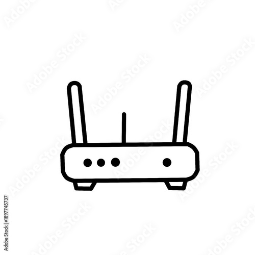 Outline Wireless Network Signal Animation Loop for Technology Interface