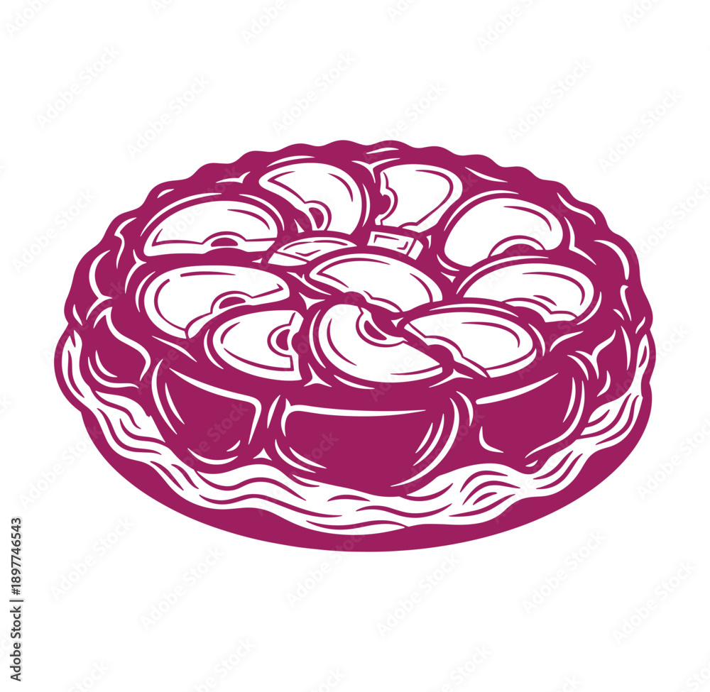 Obraz premium red cabbage vegetable illustration for food design