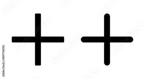 Plus icon symbol for apps and websites. Add plus sign and symbol