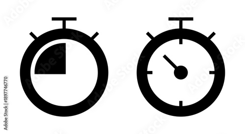 Stopwatch icon symbol for apps and websites. Timer sign and symbol. Countdown icon. Period of time