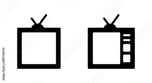 Tv icon symbol for apps and websites. television sign and symbol