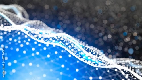 Sparkling Water Splashing in Blue Liquid.