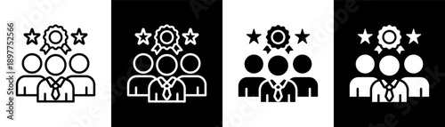 expert white icon set design