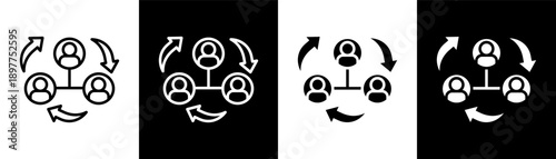 Restructuring  white icon set design
