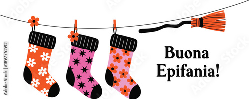 Cute Groundhog Day cartoon character with top hat and wooden sign plus World Cancer Day purple ribbon and Italian Buona Epifania holiday socks vector.