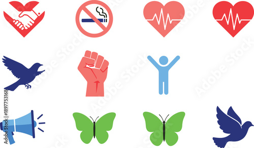 Red Chinese lion dance mask traditional holiday icon set with Happy New Year 2027 calligraphy and Celebrating Black History Month African woman silhouette vector