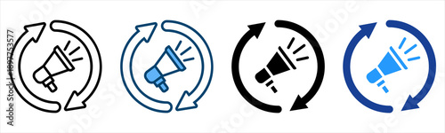 Remarketing Icon Multiple Style Vector Collection   