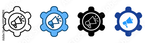 Marketing Management Icon Multiple Style Vector Collection   