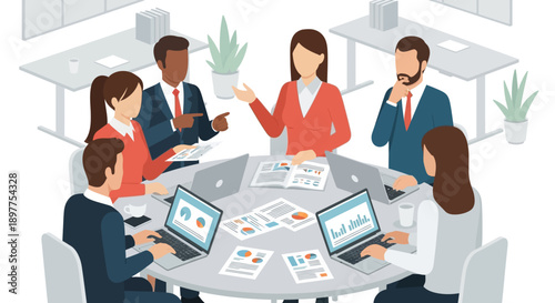 Business Team Meeting Discussion Planning.