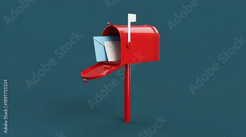 Red Mailbox with Envelope