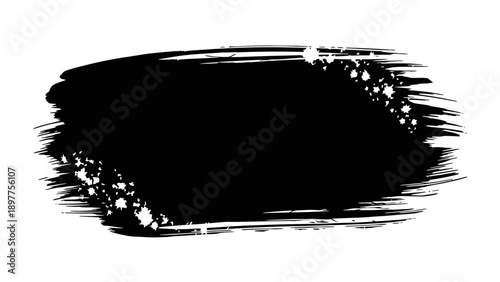 Black Brush Stroke with White Dots.