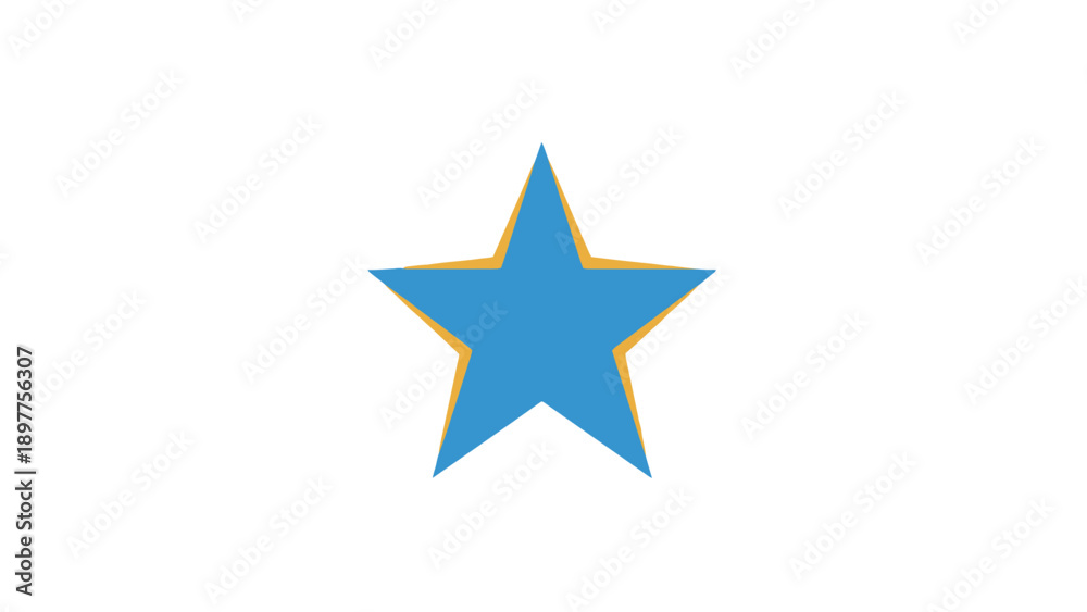 Obraz premium Blue Star Shape Icon Symbol.