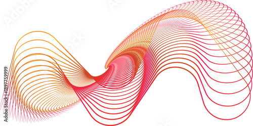 Vibrant wave-pattern abstract with rainbow gradient curves on black background