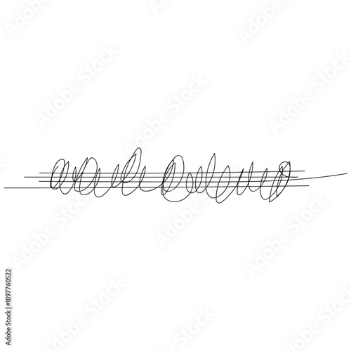 Mental Health Chaotic Scribble Line Art