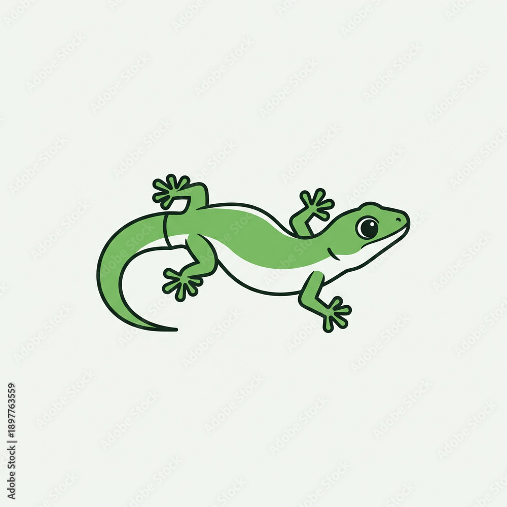 Fototapeta premium lizard on a leaf