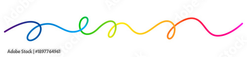 Tableau sur toile Squiggle Wave Continuous Line