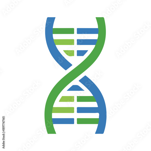 DNA Double Helix Structure Icon Genetics Logo