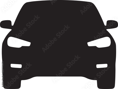 Abstract black and white shape resembling a stylized animal head