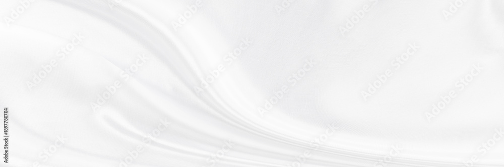 Obraz premium White gray satin texture that is white silver fabric silk panorama background with beautiful soft blur pattern natural.