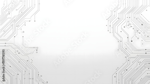 Circuit board design with intricate pathways and connections
