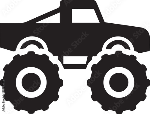 Monster Truck Silhouette Vector Illustration