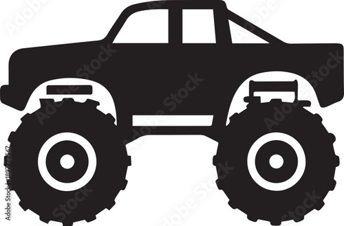 Monster Truck Silhouette Vector Illustration