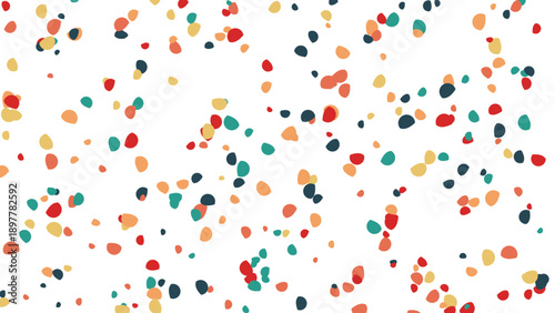 Colorful Abstract Dotted Pattern on White Background