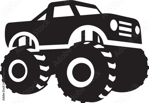 Monster Truck Silhouette Vector Illustration
