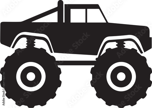Monster Truck Silhouette Vector Illustration