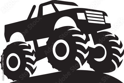 Monster Truck Silhouette Vector Illustration