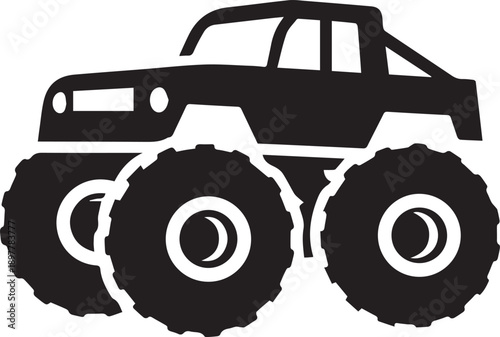 Monster Truck Silhouette Vector Illustration