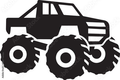 Monster Truck Silhouette Vector Illustration