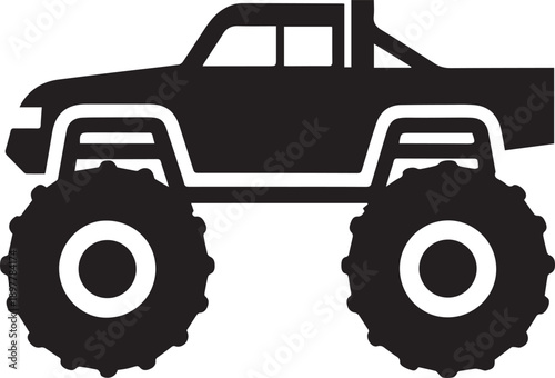 Monster Truck Silhouette Vector Illustration