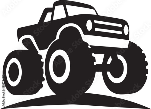 Monster Truck Silhouette Vector Illustration