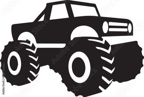 Monster Truck Silhouette Vector Illustration