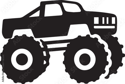 Monster Truck Silhouette Vector Illustration