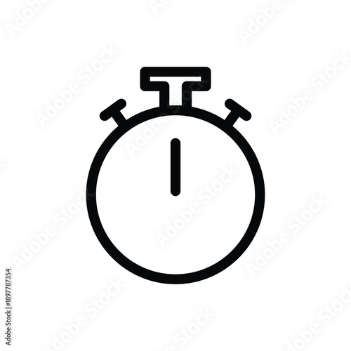 Free Download stopwatch simple outline icon vector design good for web or mobile app - GFXLoad