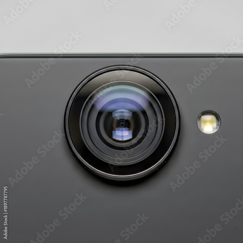 Smartphone Camera Lens and Flash Close Up Minimal Technology Concept