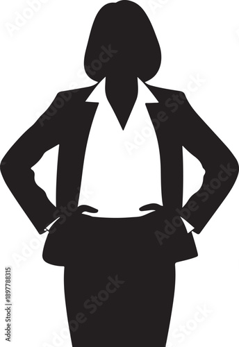 Female Entrepreneur Silhouette Vector