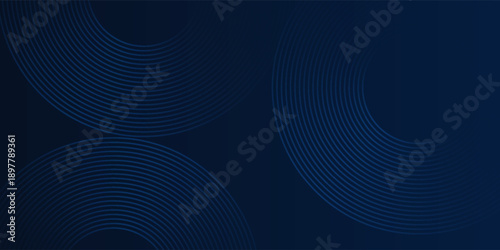 3D modern wave curve abstract presentation background. Luxury paper cut background. Abstract decoration, golden pattern, halftone gradients, 3d Vector illustration. Dark blue background